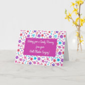  Ditsy Floral Get Well galblaas chirurgie Kaart (Gele Bloem)