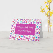  Ditsy Floral Get Well van hartchirurgie Kaart (Gele Bloem)