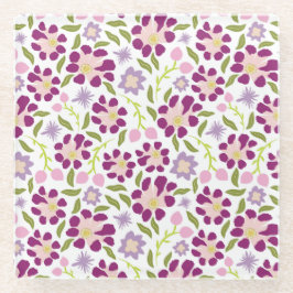 Ditsy floral glazen onderzetter