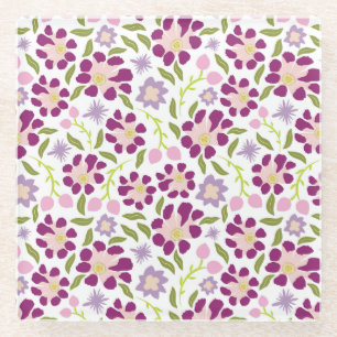 Ditsy floral glazen onderzetter