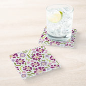 Ditsy floral glazen onderzetter (Schuin)