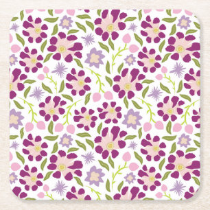 Ditsy floral kartonnen onderzetters
