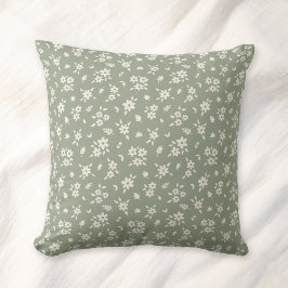 Ditsy Floral Muted Neutral Cottagecore Sage Green Kussen