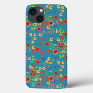 Ditsy Floral op Blauwgroen Samsung Galaxy Note 4 H Case-Mate iPhone Case