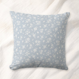 Ditsy Floral Pattern Coastal Cottagecore Pale Blue Kussen