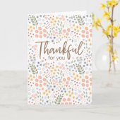 Ditsy Floral Thanksgiving Dankbare Groet Kaart (Gele Bloem)