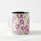 Ditsy floral tweekleurige koffiemok (Voorkant links)