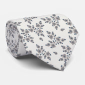 Ditsy Florals in Grey Stropdas (Opgerold)