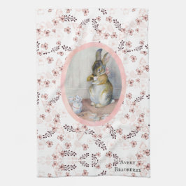 Ditsy Flower Miss Bunny Teatime Theedoek