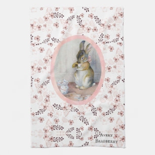  Ditsy Flower Miss Bunny Teatime Theedoek