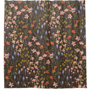 Ditsy Flowers: Mille-Fleur patroon Douchegordijn