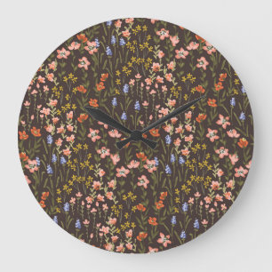 Ditsy Flowers: Mille-Fleur patroon Grote Klok