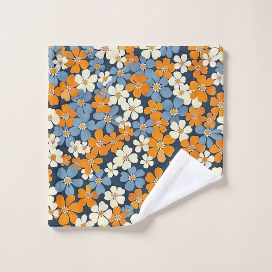Ditsy Flowers Pattern Bad Handdoek (Wasdoekje)