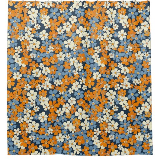 Ditsy Flowers Pattern Douchegordijn (Voorkant)