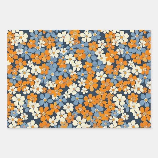 Ditsy Flowers Pattern Inpakpapier Vel (Voorkant)