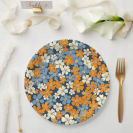 Ditsy Flowers Pattern Papieren Bordje