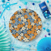 Ditsy Flowers Pattern Papieren Bordje (Feest)