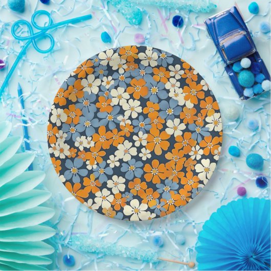 Ditsy Flowers Pattern Papieren Bordje (Feest)