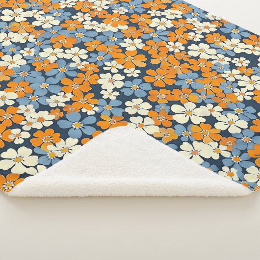 Ditsy Flowers Pattern Sherpa Deken (3/4)