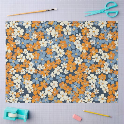 Ditsy Flowers Pattern Tissuepapier (Craft)