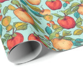 Ditsy fruit - Appels Cadeaupapier (Rol Hoek)
