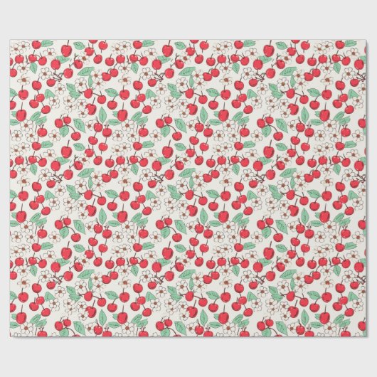 Ditsy fruit - Kersen Cadeaupapier (Vlak)