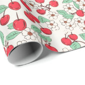 Ditsy fruit - Kersen Cadeaupapier (Rol Hoek)