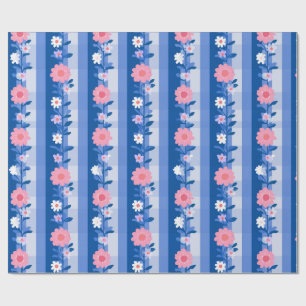 Ditsy Gingham Grandmillenial Daisies Cadeaupapier