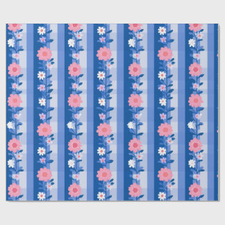 Ditsy Gingham Grandmillenial Daisies Cadeaupapier