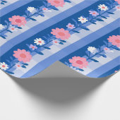 Ditsy Gingham Grandmillenial Daisies Cadeaupapier (Hoek)