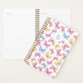 Ditsy Kleurrijke Regenboog Vlinders Monogram Planner (Display)