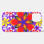 Ditsy leuke florale naadloze patronen in wit, rood Case-Mate iPhone case (Achterkant (horizontaal))