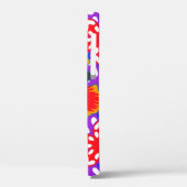 Ditsy leuke florale naadloze patronen in wit, rood Case-Mate iPhone case (Achterkant / Links)