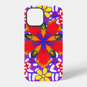 Ditsy leuke florale naadloze patronen in wit, rood iPhone 12 hoesje