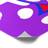 Ditsy leuke florale naadloze patronen in wit, rood poster (Hoek)