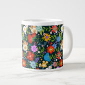 Ditsy naadloze bloemen Patroon-13554 Grote Koffiekop (Voorkant rechts)