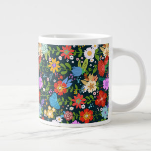 Ditsy naadloze bloemen Patroon-13554 Grote Koffiekop