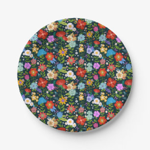 Ditsy naadloze bloemen Patroon-13554 Papieren Bordje