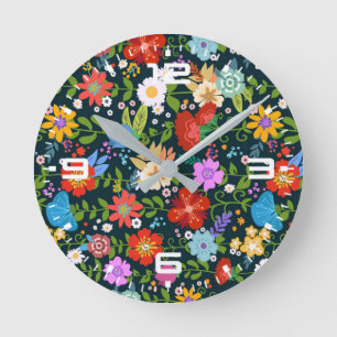 Ditsy naadloze bloemen Patroon-13554 Ronde Klok