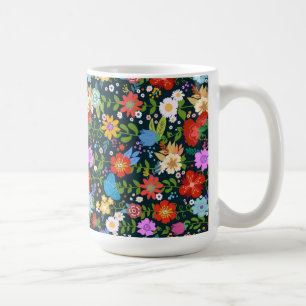 Ditsy naadloze Bloemen Patroon Koffiemok