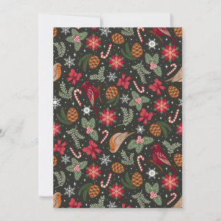 Ditsy Natural Christmas Feestdagenkaart