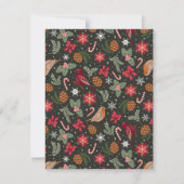 Ditsy Natural Christmas Feestdagenkaart (Voorkant)