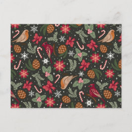 Ditsy Natural Christmas Feestdagenkaart