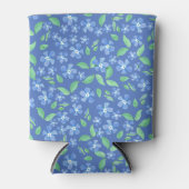  Ditsy Periwinkle Blue Green Floral Pattern Blikjeskoeler (Voorkant)