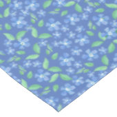 Ditsy Periwinkle Blue Green Floral Pattern Tafelkleed (Gekanteld)