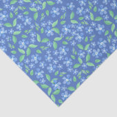  Ditsy Periwinkle Blue Green Floral Pattern Tissuepapier (Detail)