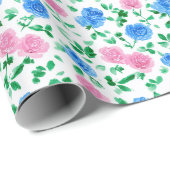 Ditsy Preppy Grandmillenial Rozen Spring Cadeaupapier (Rol Hoek)