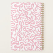 Ditsy Preppy Pink Bow-monogram Planner (Achterkant)