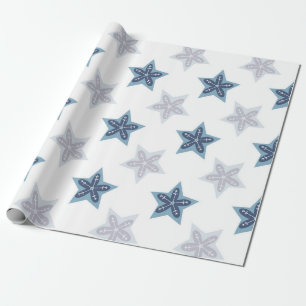 Ditsy Sneeuwvlok patroon achtergronden texturen Cadeaupapier