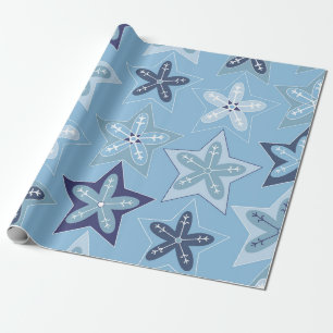 Ditsy Sneeuwvlokpatroon achtergronden texturen Cadeaupapier